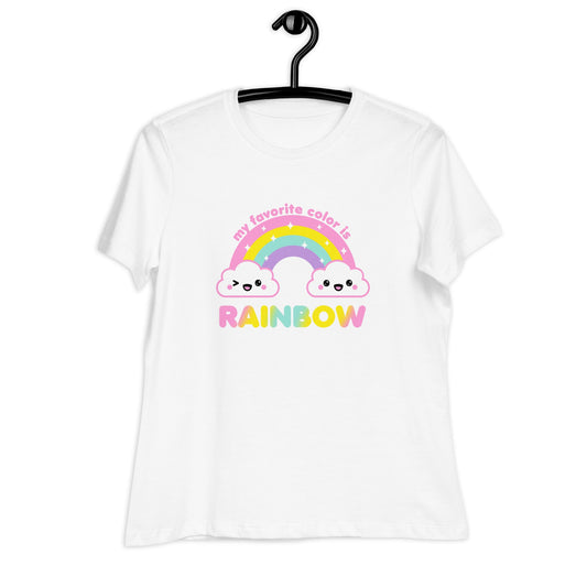 My Favorite Color is Rainbow Relaxed Fit Women's T-shirt